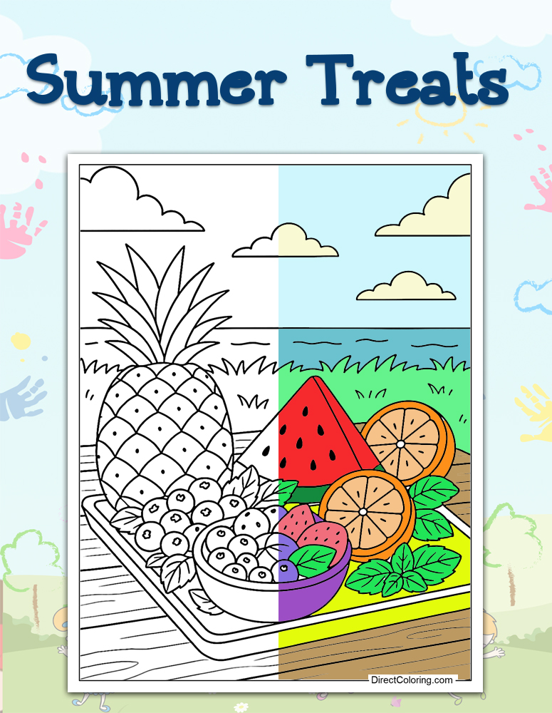 Summer Treats Coloring Pages